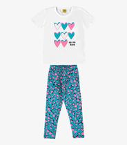 Conjunto Infantil Blusa Com Legging Rovi Kids Branco