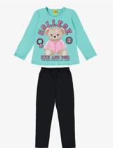 Conjunto Infantil Blusa Com Legging Rovi Kids Verde 14 Conjunto Infantil Blusa Com Legging Rovi Kids Verde 14