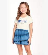 Conjunto Infantil Blusa Com Saia Trick Nick Bege