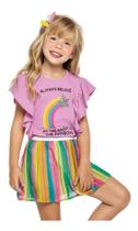 Conjunto Infantil Blusa Com Short Saia Trick Nick 1123862