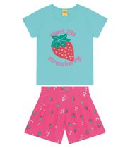 Conjunto Infantil Blusa Com Shorts Rovi Kids Azul