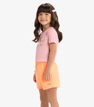 Conjunto Infantil Blusa Com Shorts Rovi Kids Rosa