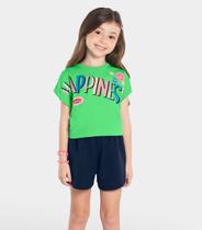 Conjunto Infantil Blusa Com Shorts Rovi Kids Verde Conjunto Infantil Blusa Com Shorts Rovi Kids Verde