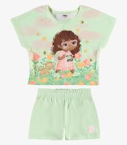 Conjunto Infantil Blusa Com Shorts Rovi Kids Verde Conjunto Infantil Blusa Com Shorts Rovi Kids Verde