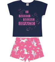 Conjunto infantil blusa com shorts rovitex kids