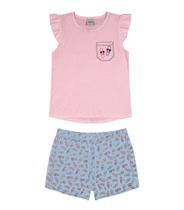 Conjunto infantil blusa com shorts rovitex kids