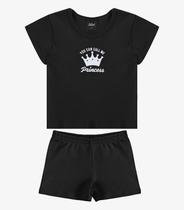 Conjunto Infantil Blusa com Shorts Select Preto