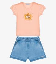 Conjunto Infantil Blusa Com Shorts Trick Nick Rosa Conjunto Infantil Blusa Com Shorts Trick Nick Rosa