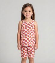 Conjunto Infantil Blusa De Alça E Ciclista Select Bege