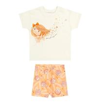 Conjunto infantil blusa e bermuda Felicidade - Elian