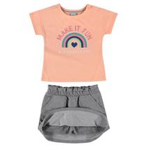 Conjunto Infantil Blusa e Saia 4 ao 8 Malwee Ref. 97274