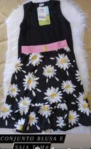 Conjunto infantil blusa e saia tam 8