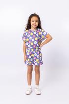 Conjunto Infantil Blusa e Short com Babados Estampado Floral Conjunto Infantil Blusa e Short com Babados Estampado Floral
