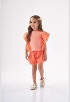 Conjunto Infantil Blusa e Short Para Menina Up Baby