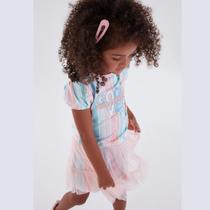 Conjunto Infantil Blusa e Short Saia com Tela 2 peças - Kiki Xodó