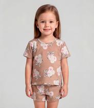 Conjunto Infantil Blusa e Shorts Select Marrom Conjunto Infantil Blusa e Shorts Select Marrom