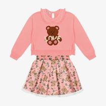 Conjunto Infantil Blusa Longa com Saia Tule Love Trick Nick Conjunto Infantil Blusa Longa com Saia Tule Love Trick Nick