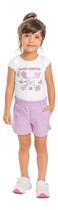 Conjunto Infantil Blusa + Shorts Time Kids 7807