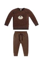 Conjunto Infantil Blusão Canelado e Calça Molecotton Glinny Tamanho:3Cor:Marrom Conjunto Infantil Blusão Canelado e Calça Molecotton Glinny Tamanho:3Cor:Marrom
