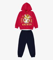 Conjunto Infantil Blusão Com Calça Rovi Kids Vermelho