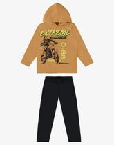 Conjunto Infantil Blusão Com Calça Rovitex Kids Marrom 10