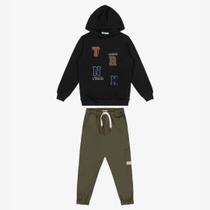 Conjunto Infantil Blusão Com Calça Sarja - Verde- Trick Nick