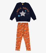 Conjunto Infantil Blusão Com Legging Rovi Kids Azul