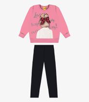 Conjunto Infantil Blusão Com Legging Rovi Kids Rosa - Rovitex Kids Conjunto Infantil Blusão Com Legging Rovi Kids Rosa - Rovitex Kids