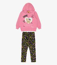 Conjunto Infantil Blusão Com Legging Rovi Kids Rosa