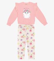 Conjunto Infantil Blusão Com Legging Trick Nick Rosa