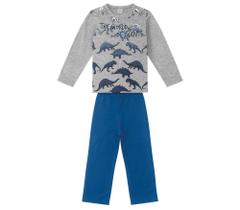 Conjunto Infantil Blusão Dinossauros Rovitex Kids Cinza Conjunto Infantil Blusão Dinossauros Rovitex Kids Cinza