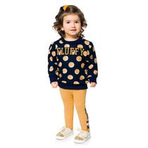 Conjunto Infantil Blusão + Legging Kyly 207623 Conjunto Infantil Blusão + Legging Kyly 207623