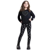 Conjunto Infantil Blusão Legging Molecotton Pelúcia Glinny