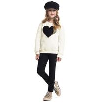 Conjunto Infantil Blusão Matelassê Brilho/Legging Molecotton