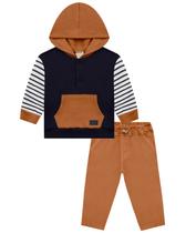 Conjunto Infantil Blusão Moletom/Calça Sarja Lucboo