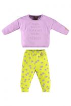 Conjunto infantil blusão moletom e calça molecotton floral Conjunto infantil blusão moletom e calça molecotton floral