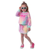 Conjunto infantil blusinha e saia merengue Mon sucré Conjunto infantil blusinha e saia merengue Mon sucré