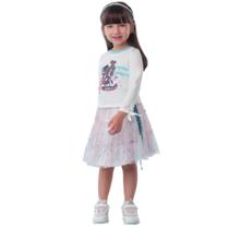 Conjunto infantil blusinha e saia midi Mon Sucré Conjunto infantil blusinha e saia midi Mon Sucré