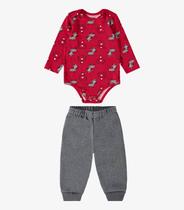 Conjunto Infantil Body Com Calça Rovi Kids Vermelho