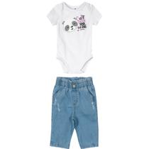 Conjunto Infantil Body e Calça Menina Carinhoso Ref. 98123 Conjunto Infantil Body e Calça Menina Carinhoso Ref. 98123