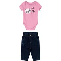 Conjunto Infantil Body e Calça Menina Carinhoso Ref. 98123