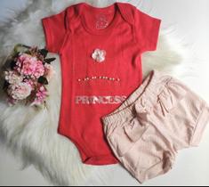 Conjunto infantil body e short verão - moda bebê feminino