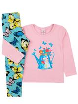 Conjunto Infantil borboleta Rosa Cotton - Arrumadinhos Kids