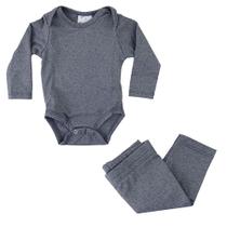 Conjunto Infantil Brandili Body e Calça Térmico Cinza - 8015