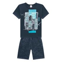 Conjunto Infantil Brandili New Stage Camiseta + Bermuda Moletinho Masculino Conjunto Infantil Brandili New Stage Camiseta + Bermuda Moletinho Masculino