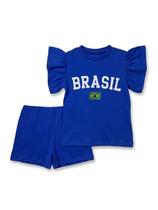 Conjunto infantil Brasil diversas frases