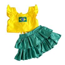 Conjunto Infantil Brasil torcedora Conjunto Infantil Brasil torcedora