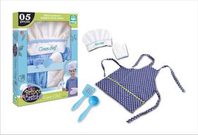 Conjunto infantil brinquedo gran chef azul - nig