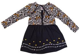 Conjunto Infantil Bunny Love Vestido + Casaquinho Estampado
