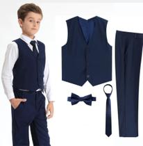 Conjunto Infantil Calça Camisa Colete Gravata Festa Casamento